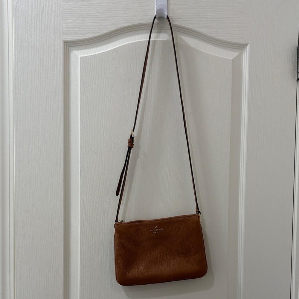 kate spade tan pebbled leather crossbody